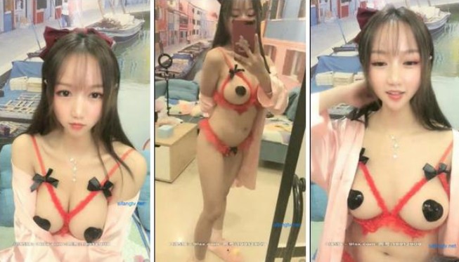 【韩奶儿】高颜值甜美少女穿着情趣吊带内衣骚痒的阴道想要哥哥大黑牛狂震阴蒂爽死这妹啦！